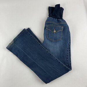 Oh Baby Motherhood Maternity Jeans Small Blue Denim Flap Pockets